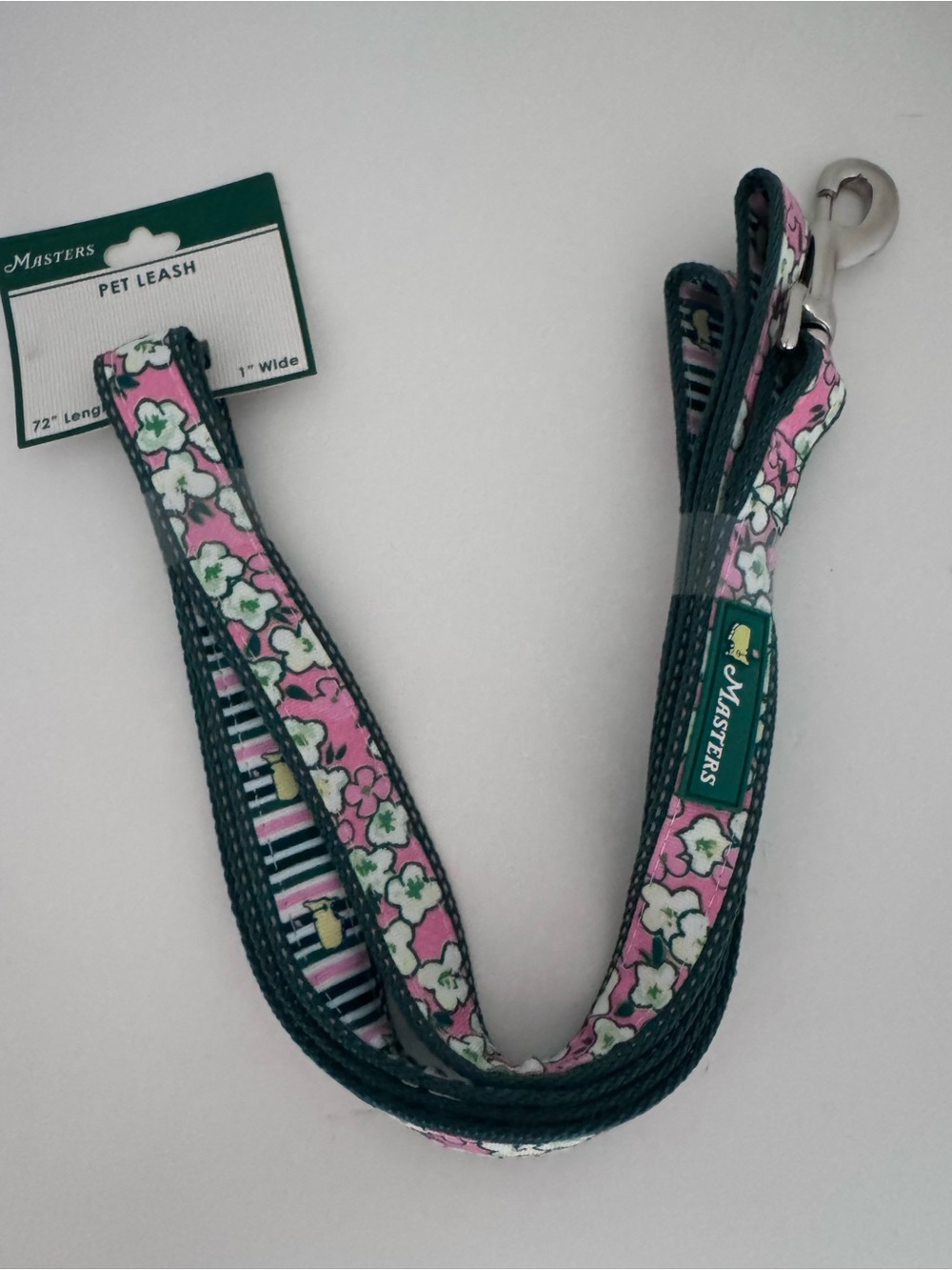 NWT Masters Pink + Green Floral 72” Leash Augusta National